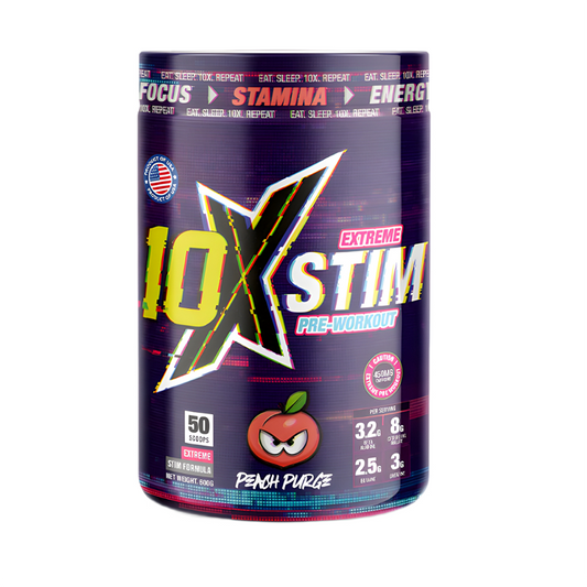 10X Athletic - Extreme Stim Peach Purge Pre Work Out (600g)