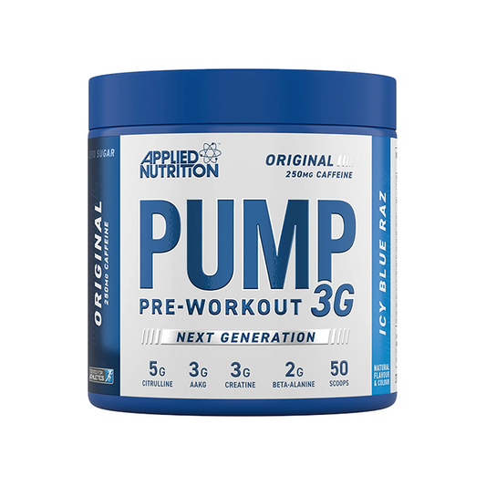 Applied Nutrition - Pump 3G Pre Workout (With Caffeine) - Icy Blue Raz (375g)